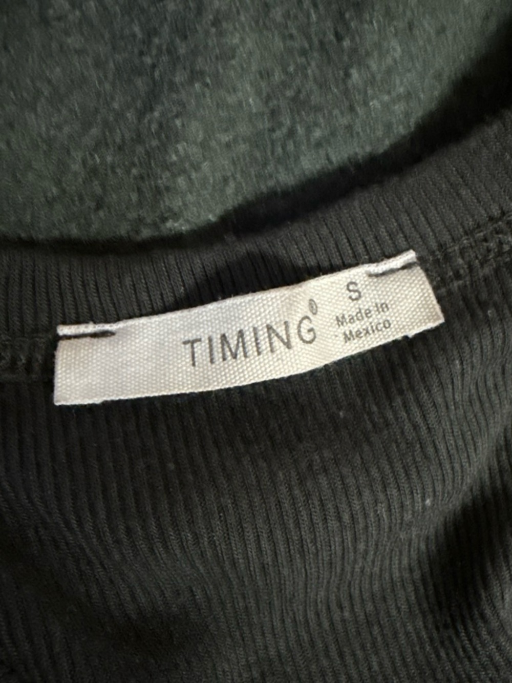 Timing Black Ribbed Tank Top - Picture 4 of 4